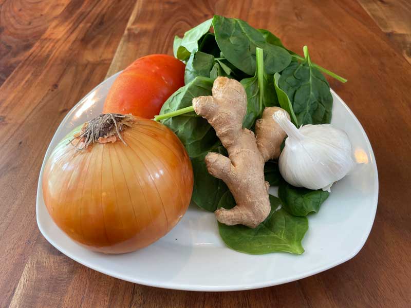 Vegetables for Thom Kah recipe