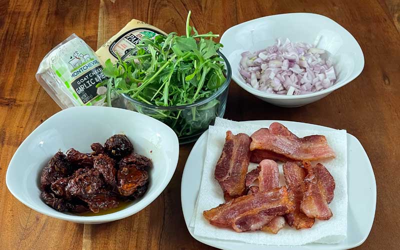 Ingredients for your stuffed Portobello mushrooms