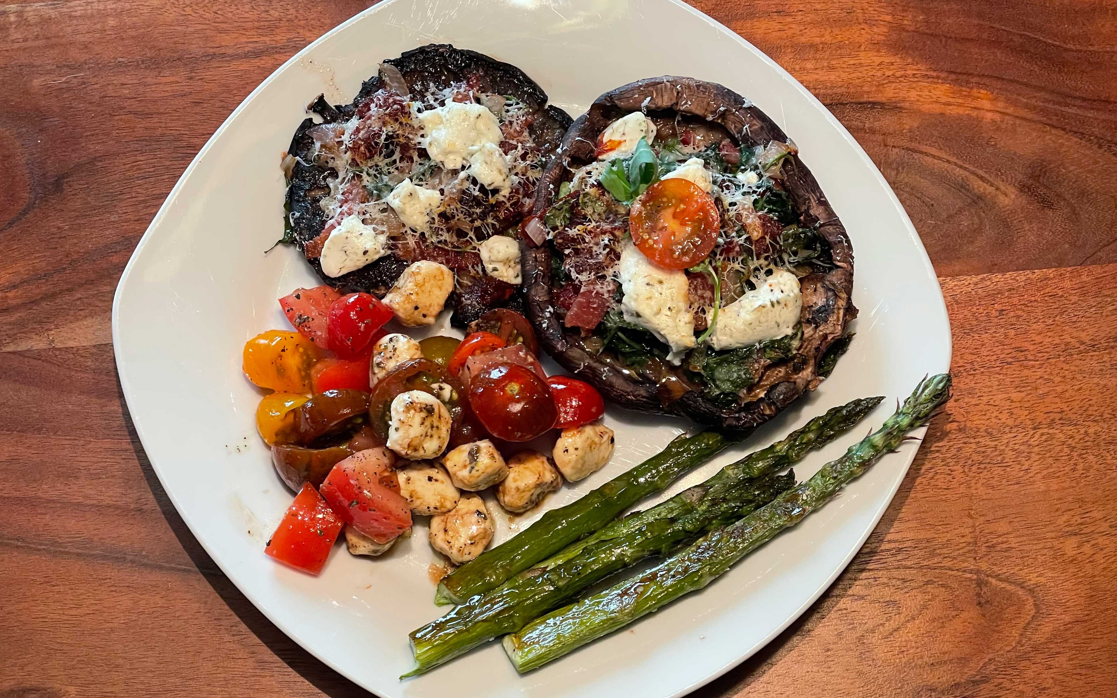 Stuffed Portobello mushrooms as your main course.