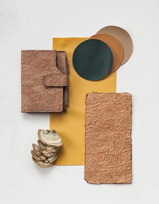 Vegan leather wallet made from mycelium